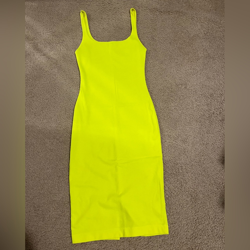Neon Yellow Bodycon Dress
